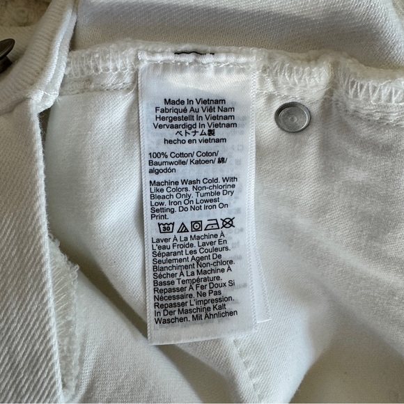 J Crew White Relaxed Denim Short 3 Inch Inseam Raw Hem Womens Size 27 - Picture 14 of 15